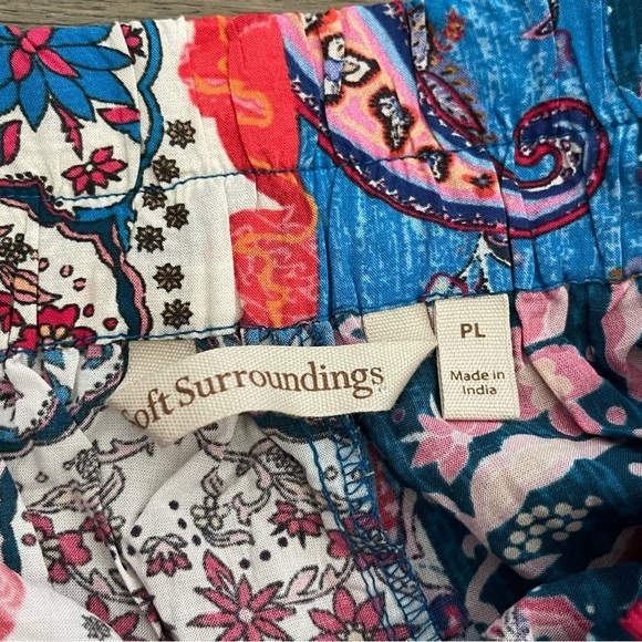 Soft Surroundings High Rise Talavera Pants Abstract Flowy Pants Size Large P - Picture 3 of 9